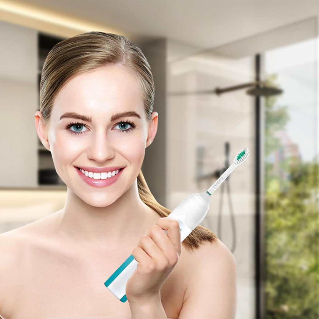 Replacement Toothbrush Heads Compatible with Philips Sonicare E-Series, Essence, Advance, CleanCare, Elite and Xtreme Screw-on Electric Phillips Brush Handles, 6 Pack