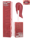 Matte Liquid Lipstick for Women, 1Pcs Highly Pigmented Color Lip Stain Tint, Super Velvet Matte Lip Gloss, Up to 16H Wear, Long Lasting Waterproof Non-Stick Cup Lip Makeup-03# Pink Neutral