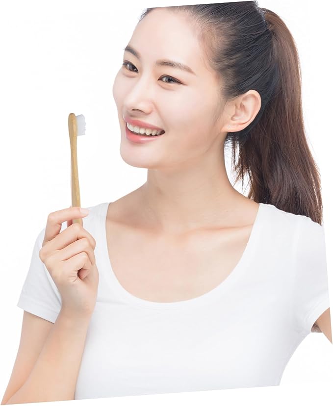 GANAZONO 5pcs Adult Toothbrushes Soft Bristles Gentle Sensitive Gums Lightweight Portable Minimalist Round-Head Design for Comfortable Daily Oral Care