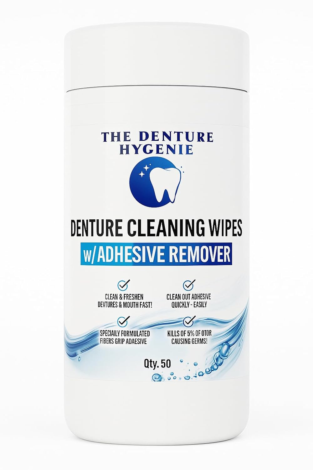 Denture Adhesive Remover Wipes