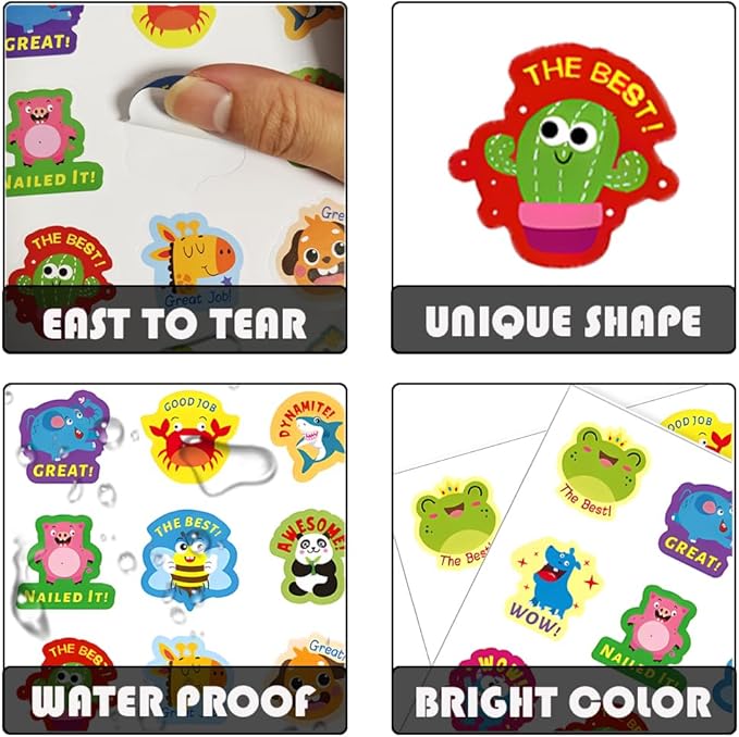 120 Pieces Teacher Stickers for Grading, Reward and Good Job Stickers for Students and Kids(3, 120)