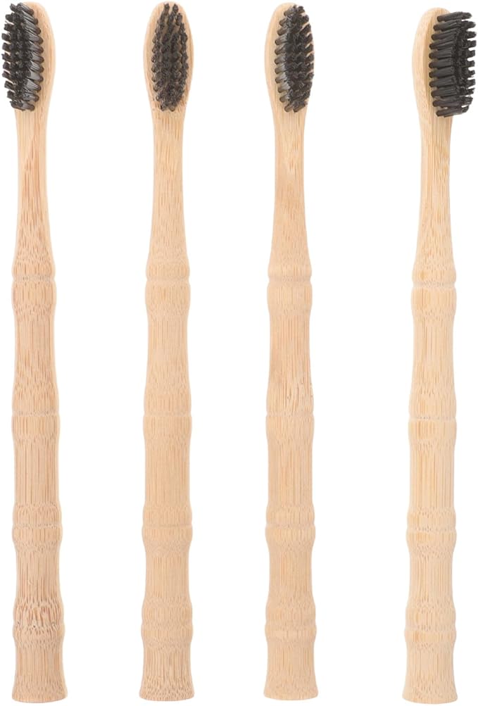 4pcs Soft Toothbrushes with Gentle Bristles for Oral Cleaning Portable Travel for Home Guest Rooms and Hotel Use Eco-Friendly Material