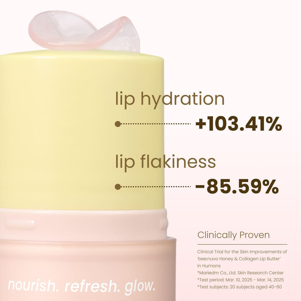 Honey & Collagen Lip Butter, Hydrating Lip Treatment, Overnight Lip Mask, Moisturizing Lip Balm with Jojoba Oil & Squalane, Lip Care, Korean Skin Care (0.45 oz)