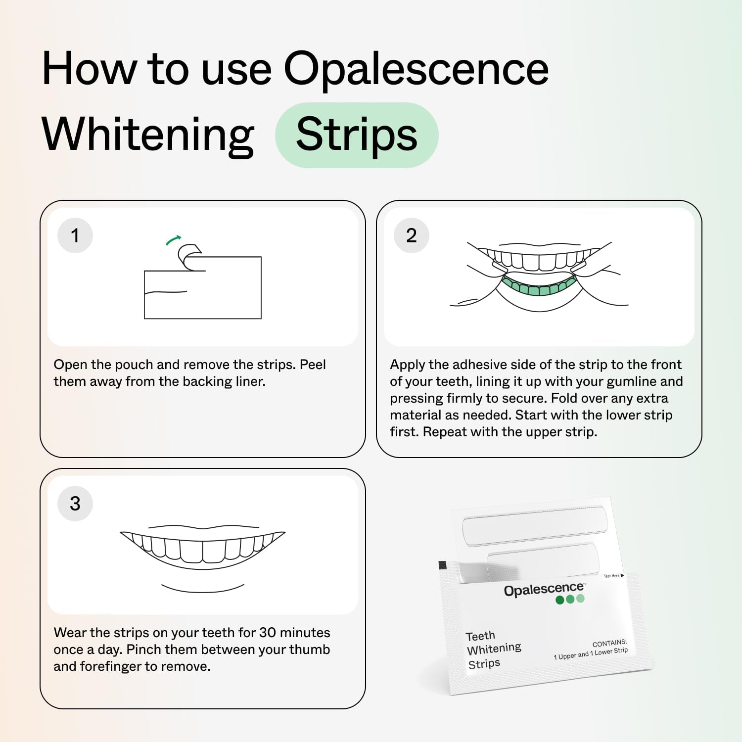 Opalescence Teeth Whitening Strips (12 Treatments) Hydrogen Peroxide Formula 10% – Enamel Safe – Comfortable Slip Free - Teeth Bleaching - Sensitivity Free - Plus Toothbrush 6050-1T
