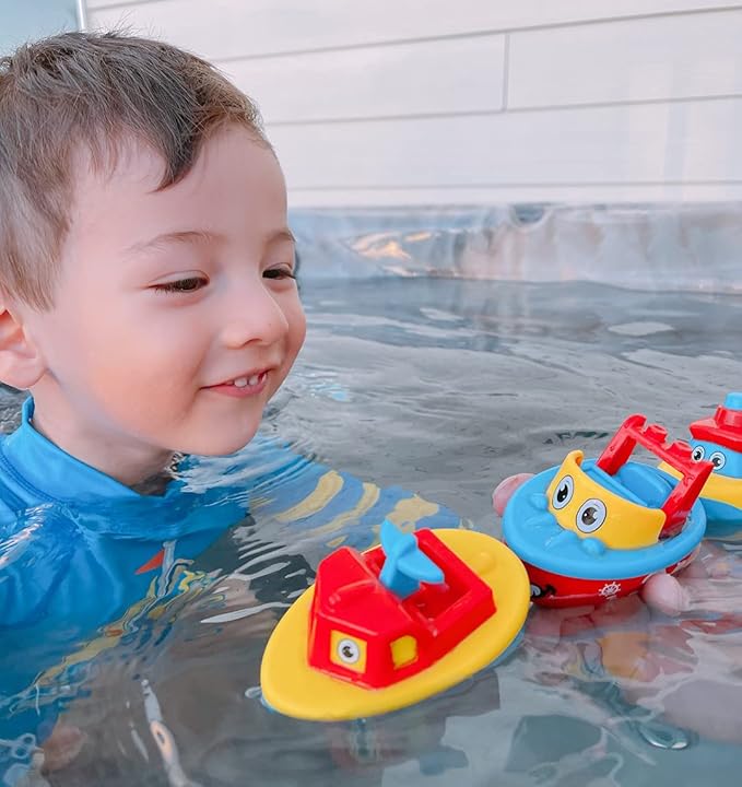 3 Bees & Me Bath Toys for Boys & Girls - Magnetic Boat Set for Toddlers & Kids - Fun Educational Bath Toy