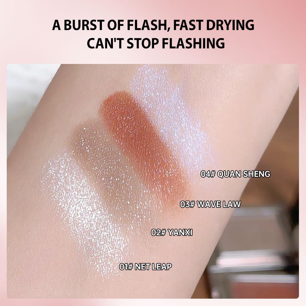 Single Glitter Eyeshadow Palette Makeup– velvet Cream Shimmer MIni Eye Shadow,Velvet Eyeshadow Palette –Shimmer Eye Makeup – Vegan& Cruelty-Free. (03#Brown glitter, 1 Count (Pack of 1))