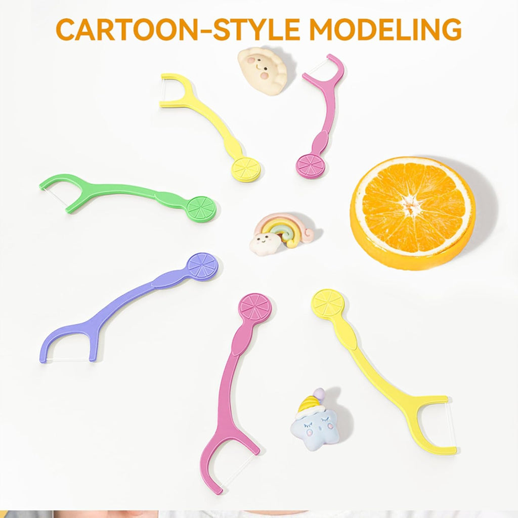 Super Deer Children's Dental Floss Sticks, 60 Count, Individually Packaged, Ages 3+, Shred Resistant, Perfect for School, Travel & Playdates