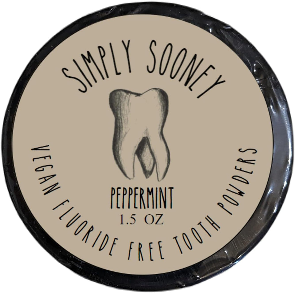 Simply Sooney Fluoride Free Remineralizing Toothpaste Powder I Vegan I Gluten Free I Organic Peppermint Essential Oil 1.5oz