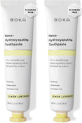 Boka Fluoride Free Toothpaste, Nano Hydroxyapatite Toothpaste, Appropriate for Sensitive Teeth - for Adult, Kids Oral Care - Lemon Lavender Flavor, 1.3 Fl Oz 2Pk US Manufactured