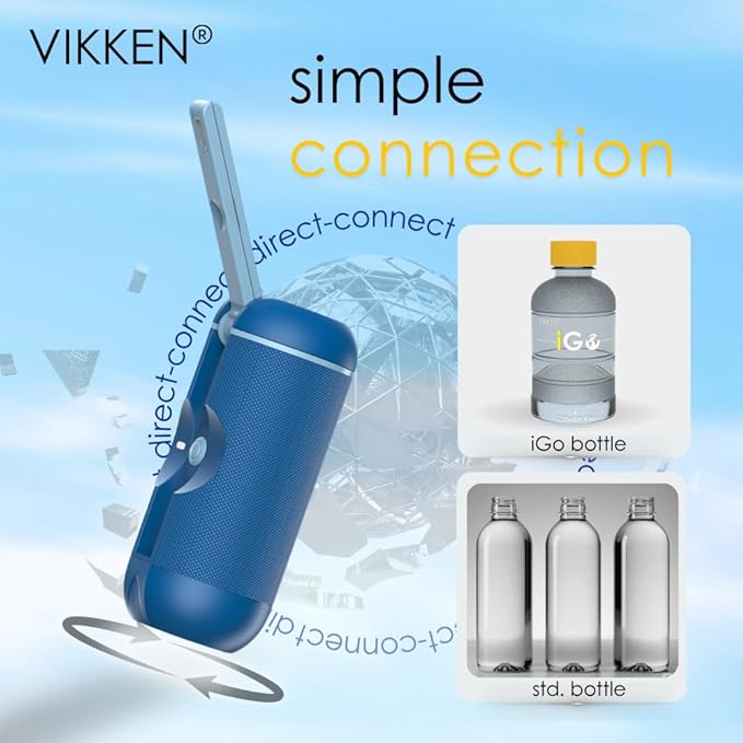 VIKKEN® 250ml iGo X Portable Travel Bidet USB-Type C Rechargeable Electric Mobile Handheld Ultra Strong Water Spray Personal Hygiene Self Care for Women & Men