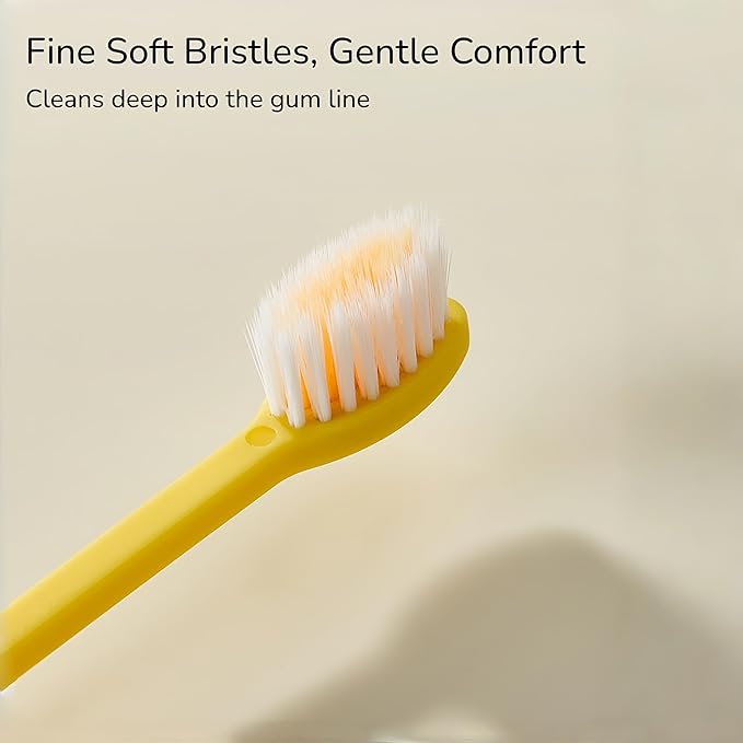 Folding Toothbrush with Built-in Cover, Perfect for Travel, Hiking & Camping, Compact & Portable, Toothbrush with Soft Bristles, for Adults & Kids (White)