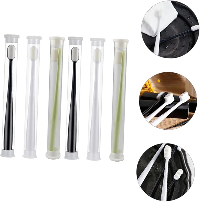 Yardwe 6pcs Portable Micro Nano Toothbrush with Ultra Soft Bristles for Pregnant Women Postpartum Use Head Wear-Resistant Lightweight Travel Oral Care