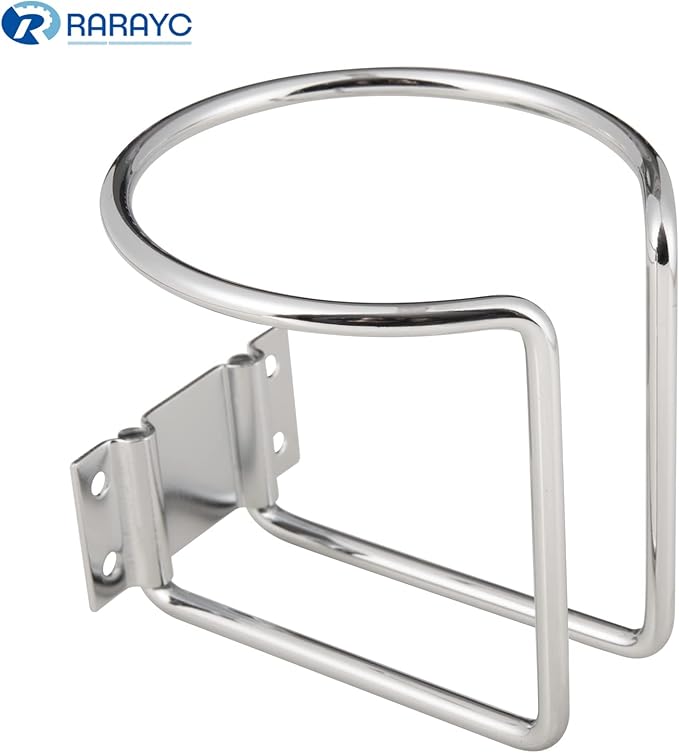 2 Pcs Wall Mounted Cup Holder for Boat Marine Yacht Truck RV Apartment Courtyard Silvery