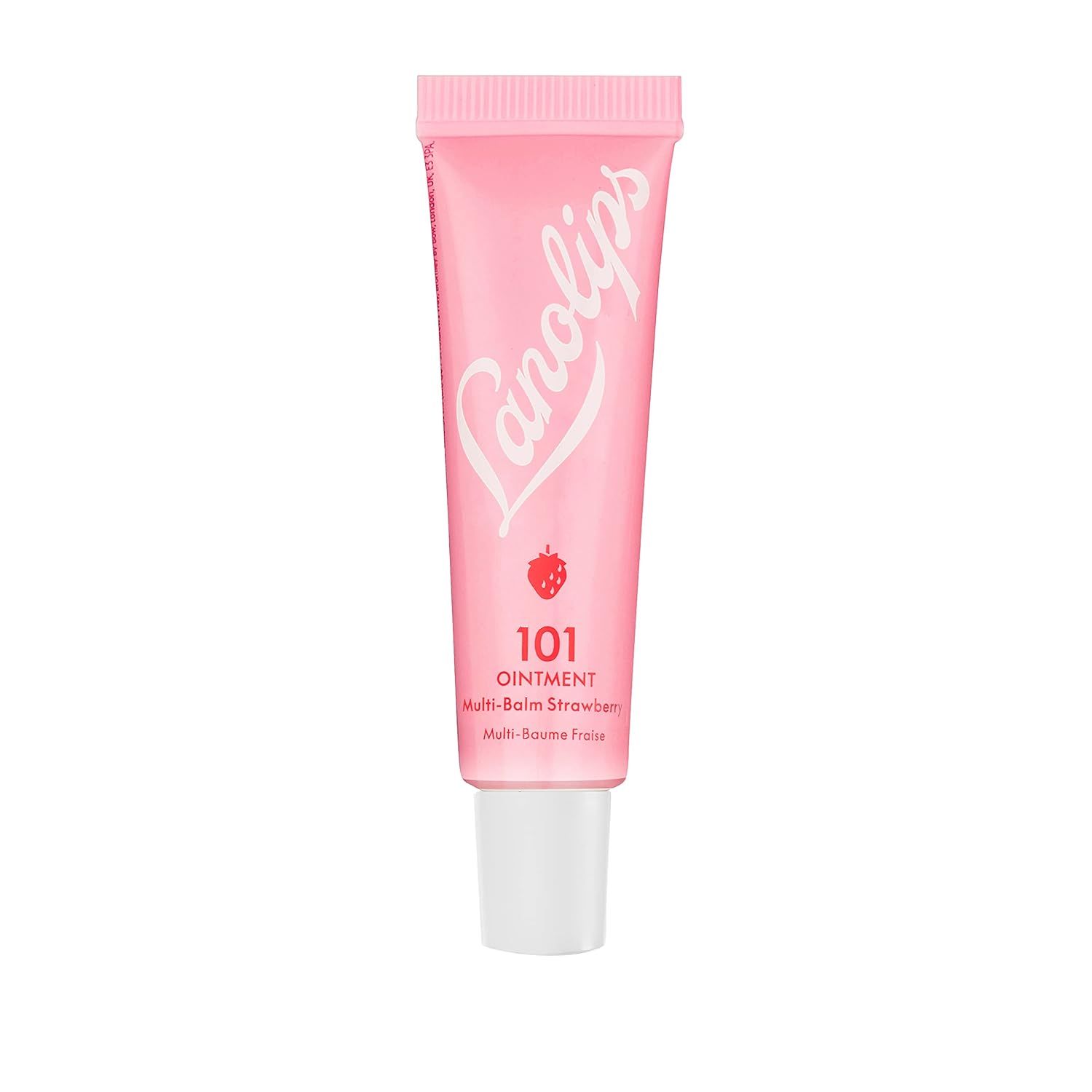 Lanolips 101 Ointment - Lanolin Lip Balm for Smooth, Hydrated & Healthy Lips - Multipurpose Lip Ointment with Lanolin Oil for Dry Lips, Cuticles & More - Strawberry (0.52 oz)