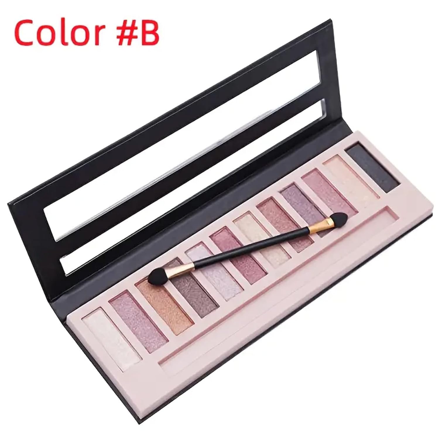 12 Colors Makeup Smoky Eyeshadow Palette Natural Nude Matte Shimmer Glitter Pigment Eye Shadow Pallete Set Black Eye Shadow Halloween Make Up for Women (Color E Smokey)
