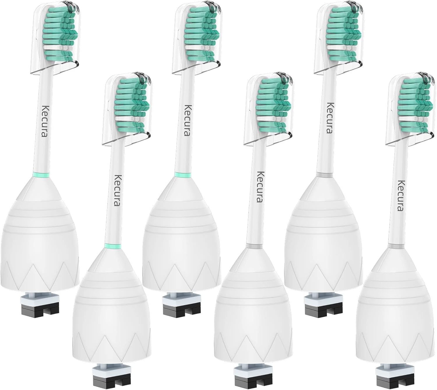 Replacement Brush-Heads Compatible with Philips Sonicare: e-Series Toothbrush Heads HX7022/66 fits Essence & CleanCare Electric Brush Handles, 6 Pack