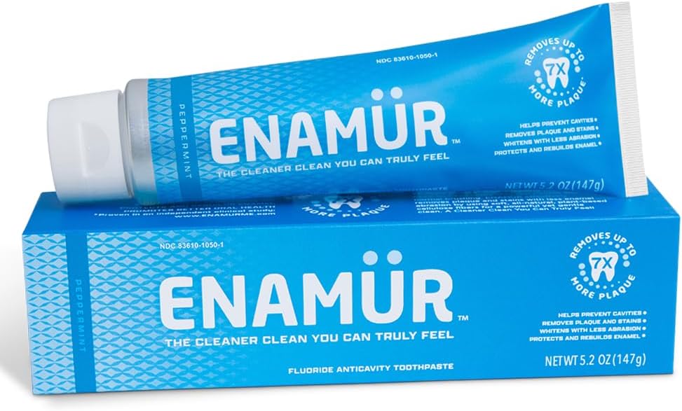 Premium Plaque & Stain Removal Toothpaste - New Launch Special: Plant Fiber Technology Removes 7X More Plaque, Whitens, Protects Enamel, 5.2 oz