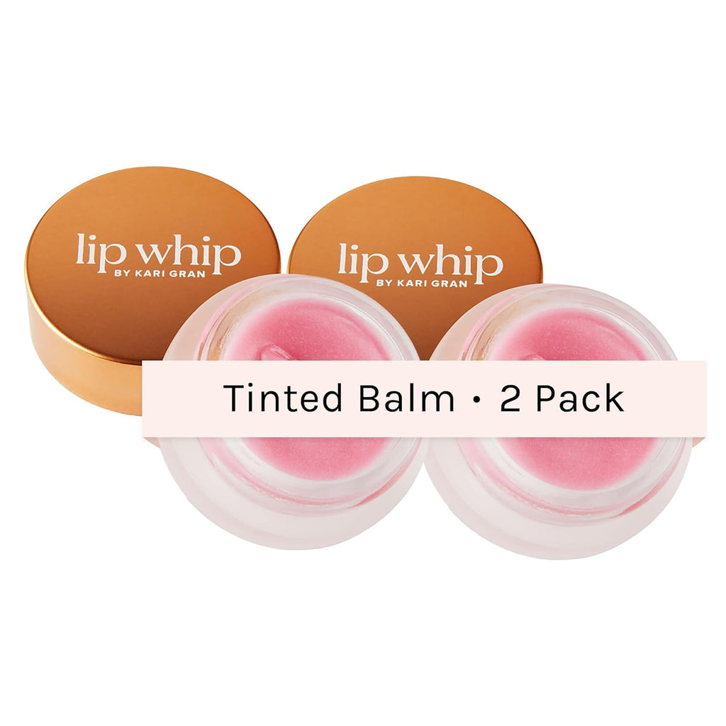 Kari Gran Lip Whip | Moisturizing Lip Balm with Organic Oils | Rich Buttery Texture, Hydrates & Protects | Non-GMO, Organic Ingredients, Made in USA | 2-Pack (Tinted Peppermint)