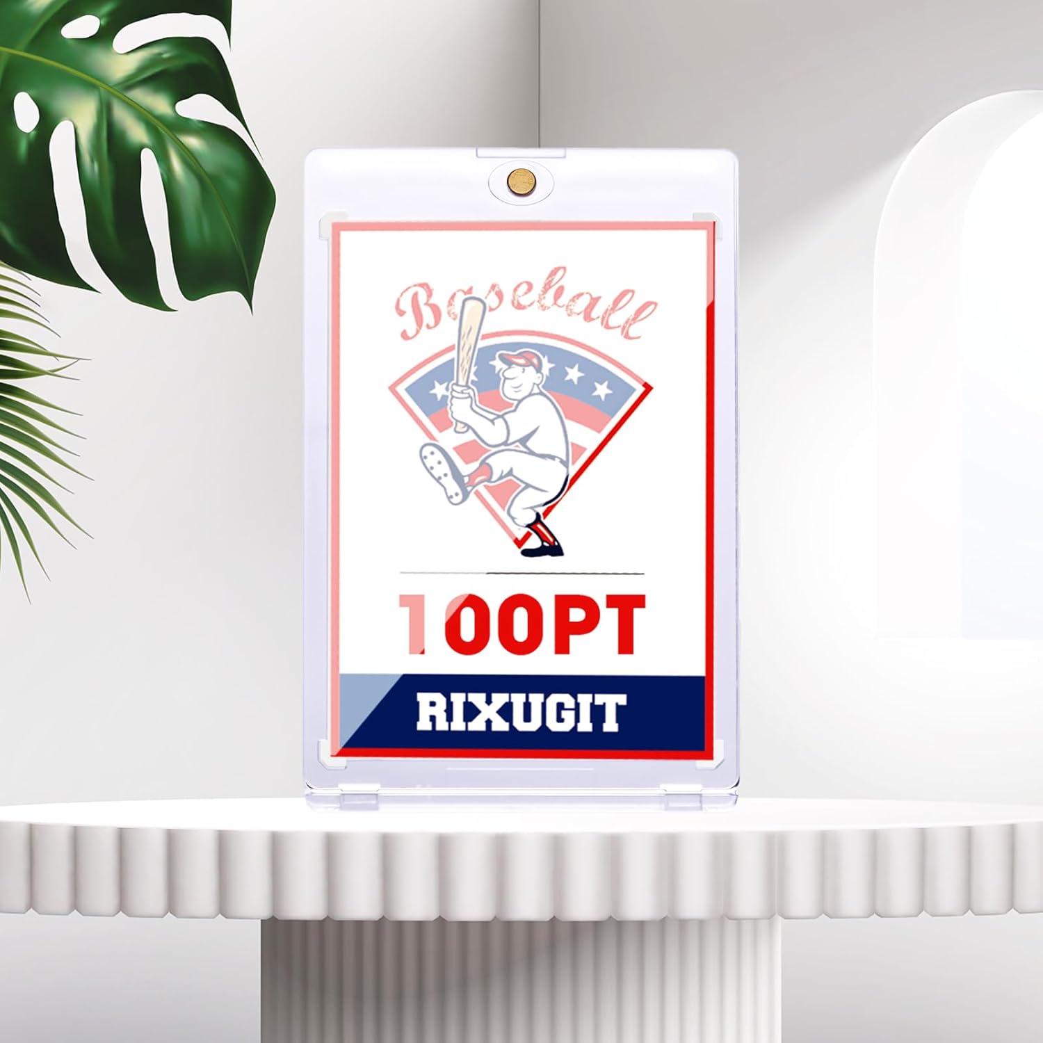 20-Pack One Touch Magnetic Card-Holder - 100PT Magnetic Sports Card Holders, Trading Card Holder, UV Protection， Sports Card Protectors, Magnet Case Fit for Standard Cards Storage and Display