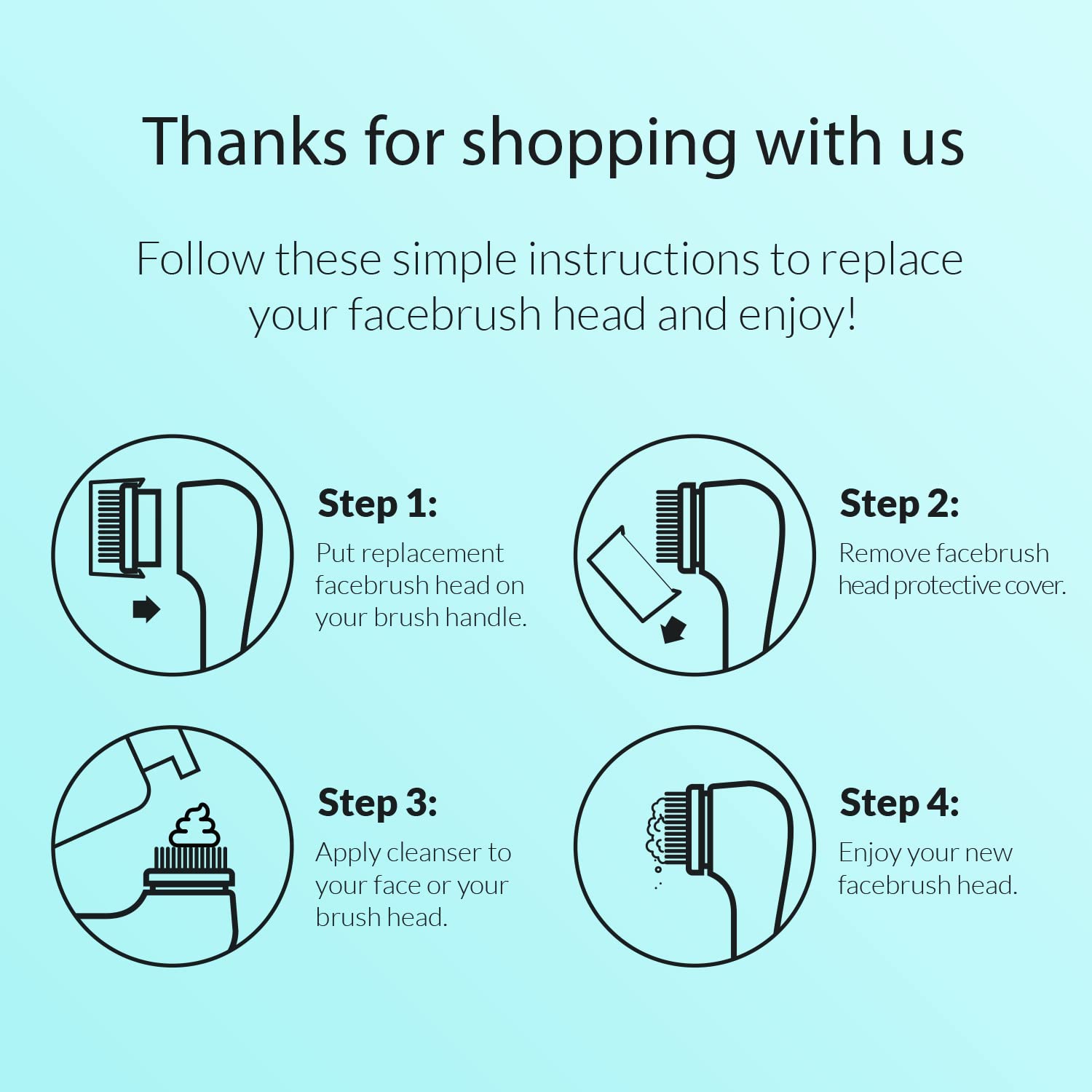 Brushmo Facial Brush Head Replacements Compatible with Clarisonic Mia 1, Mia 2, Mia Fit, Alpha Fit, Smart Profile Uplift and Alpha Fit, Deep Pore Facial 4 Pack (Deep Pore)