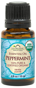 US Organic 100% Pure Peppermint Essential Oil - USDA Certified Organic - 15 ml - w/Improved caps and droppers (More Size Variations Available)