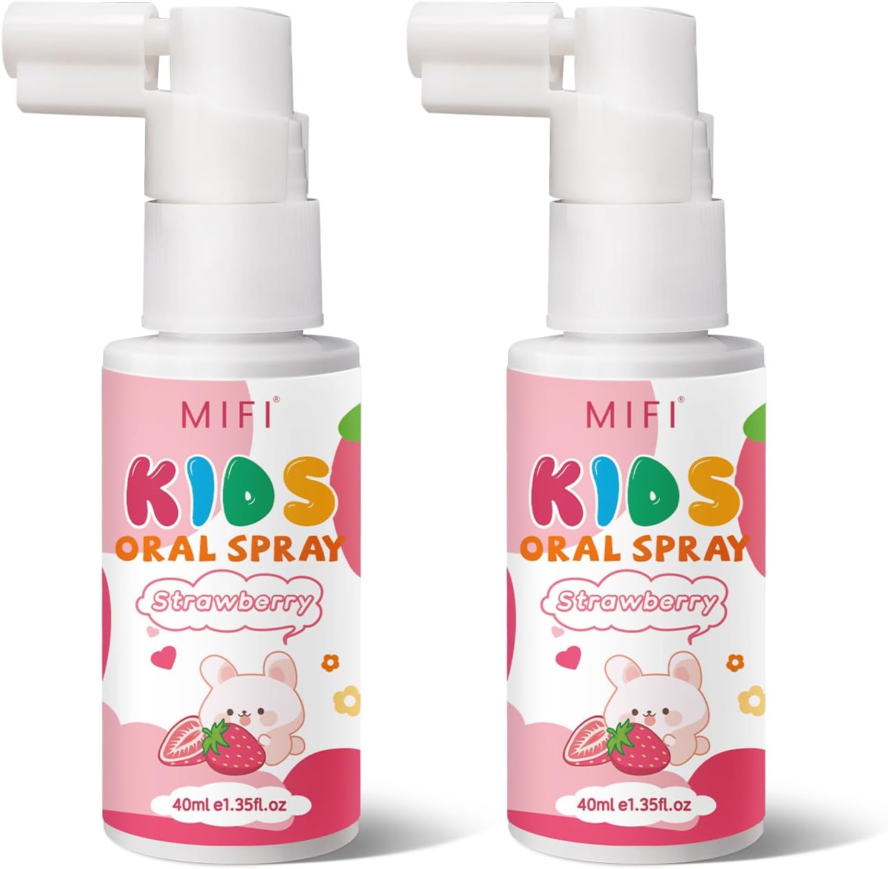 PEGO Kids Oral Spray, Toddler Toothpaste Helper for Fresh Breath,Fruit-Flavored & Portable, for Baby's Daily Oral Care (2Pack, Strawberry)