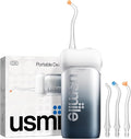 usmile C10 Portable Water Flosser – Travel-Friendly, 95-Day Battery, 4 Modes, 360° Nozzle, 180ml Tank, IPX7 Waterproof, Dentist-Recommended for Braces, Implants & Sensitive Gums (Inkstone Black)