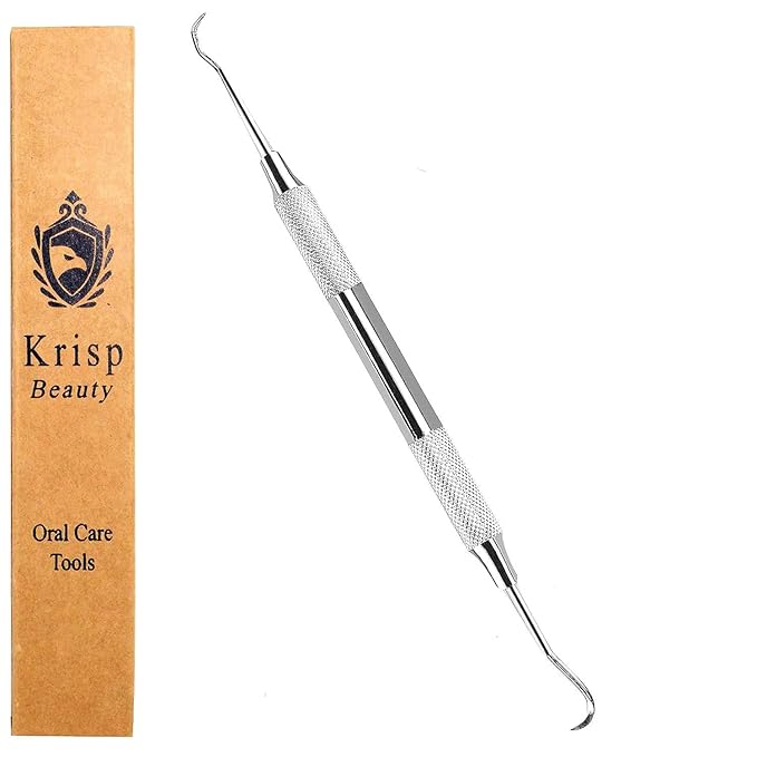 Professional Dental Tools - Dental Pick, Dental Scaler for Tartar Plaque Remover Tooth Cleaner Teeth Scraper Dentist Hygienist Kit Sickle Scaler Teeth Cleaning Set Stainless Steel 1 Pc By Krisp Beauty
