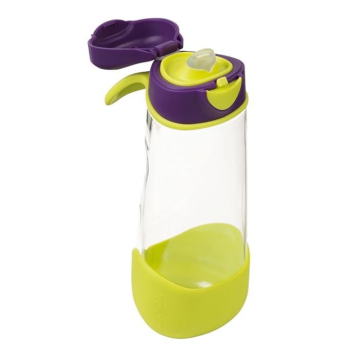 b.box 20 oz Sport Spout Kids Water Bottle for School, Sports, Travel, Daycare. Leakproof, Spill Proof, Dishwasher Safe. Easy Grip Triangle Shape, Durable Tritan Material. BPA Free.
