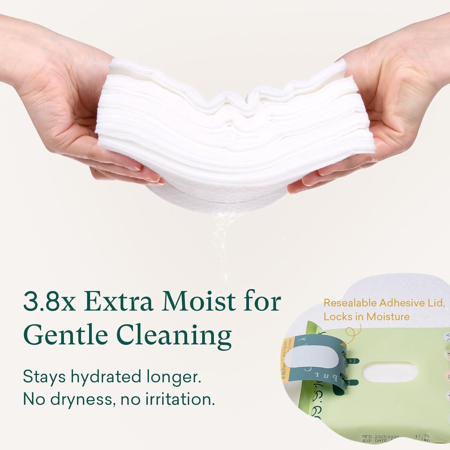 PurComfy Baby Wipes Unscented, 42 Travel Pack 99.9% Water Wipes with Plant Based, Hypoallergenic for Sensitive Newborn Skin, Total 336 Count Wet Wipes