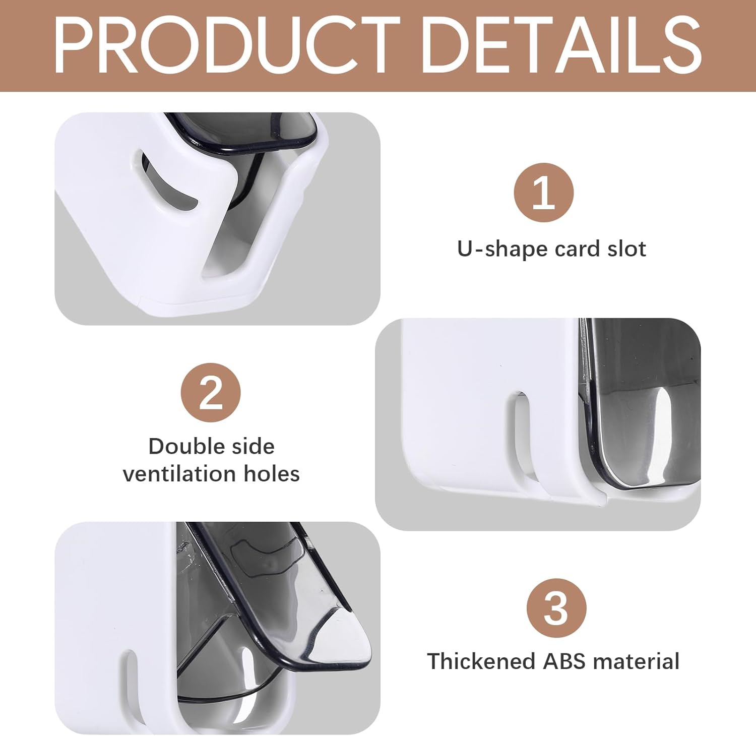 4 PCS Toothbrush Holder Wall Mounted with Cover, Electric Toothbrush Holders for Bathroom (Single-Slot Design), Moisture-Proof and Dust-Proof Organizer for Home and Travel Use(Gray,Brown)