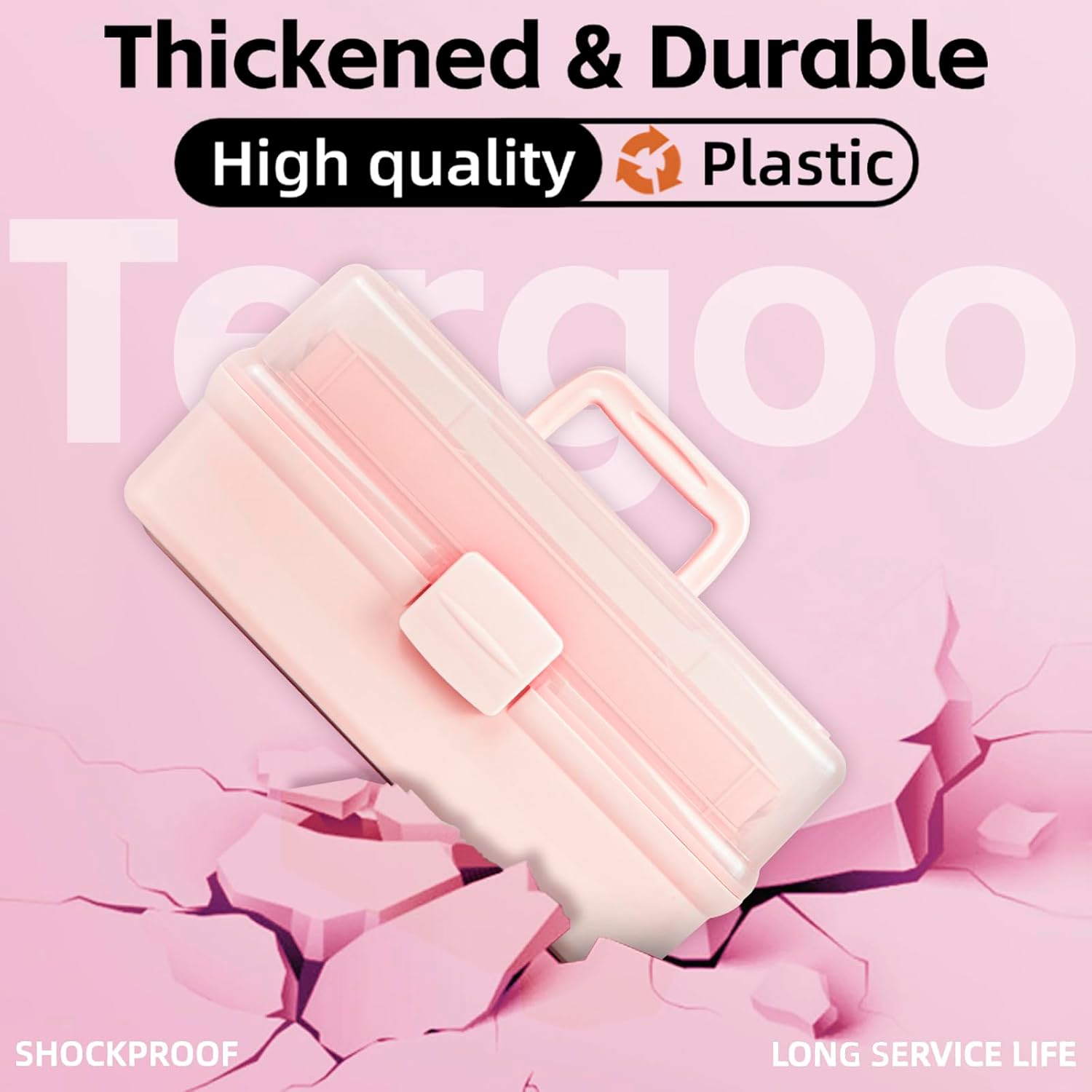 14in 3-Layer Multipurpose Craft Organizers and Storage with Adjustable Dividers, Portable Tackle Box, Folding Art & Craft Case for Medicine, Tool, Sewing Organizer (Pink, X-Large)