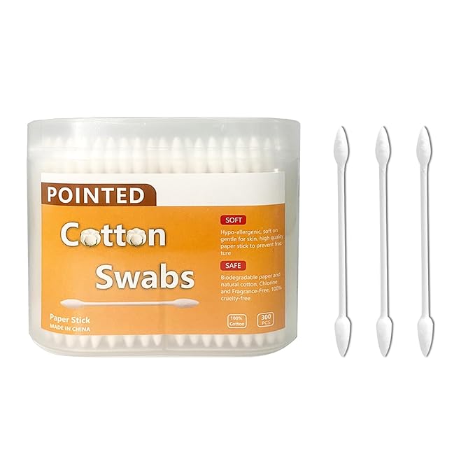 Precision Tip Cotton Swabs/Double Pointed Cotton Buds for Makeup 300pcs