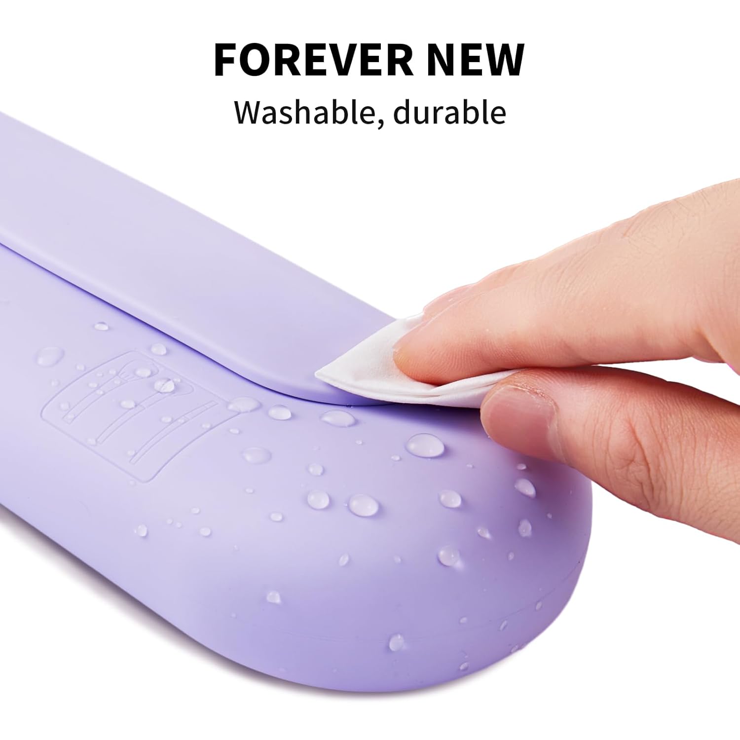 Silicone Makeup Brush Holder Travel Cosmetic Bag：Soft Portable Cosmetic Face Brushes Holder with Upgrade Anti-Fall Out Magnetic Closure, Large Travel Makeup Brush Case - Lavender