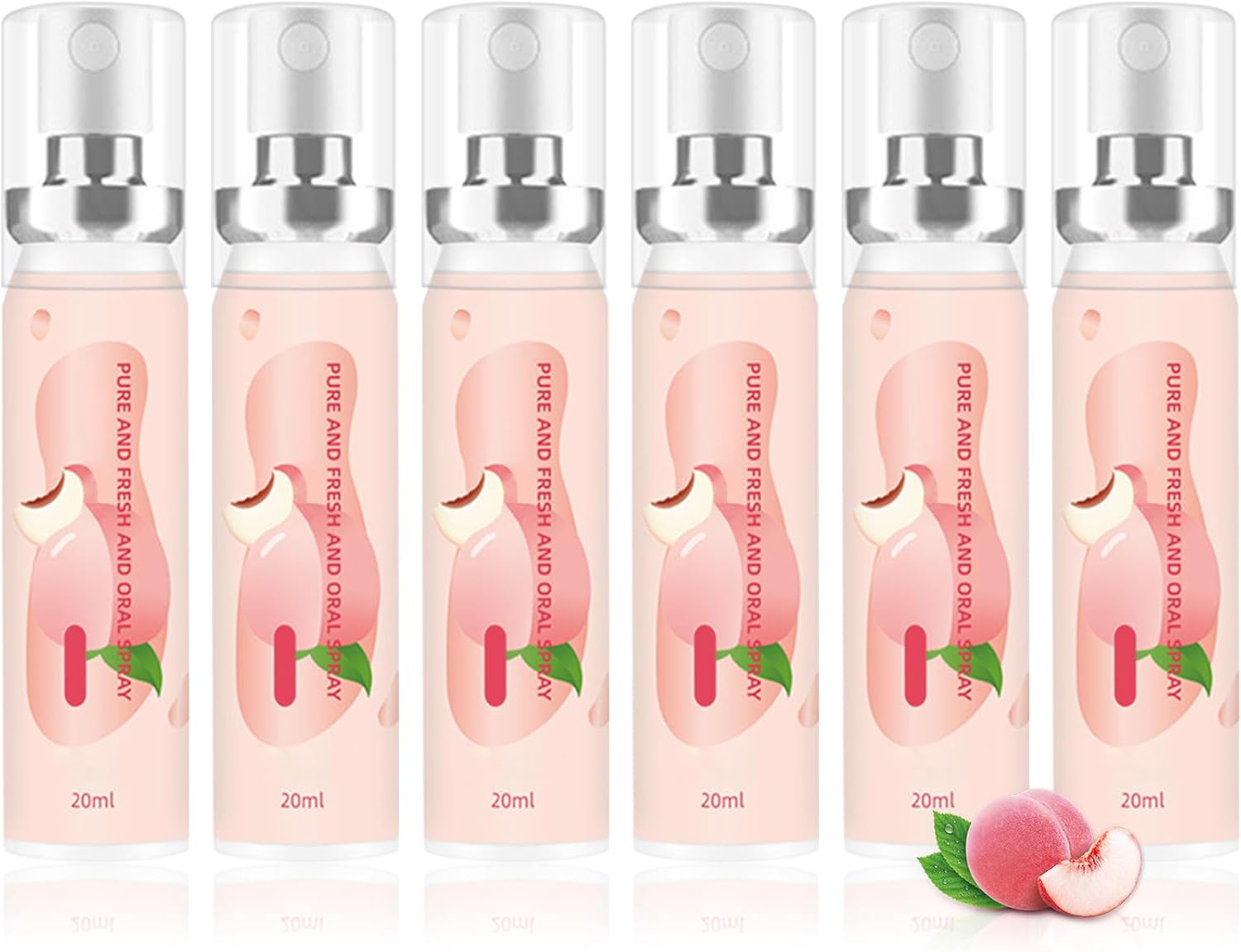 6PCS Oral Breath Spray, Fruit Flavor Mouth Spray Breath Freshener Oral Care, Portable Long Lasting Refreshing Mouth Spray