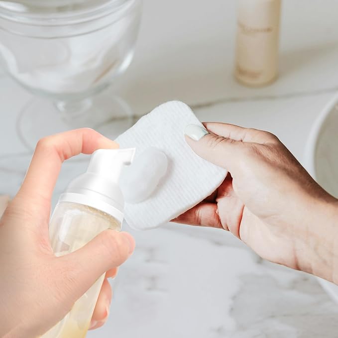 2oz Plastic Foam Pump Bottle, Empty Bottle Travel Foaming Dispenser for Hand Soap, Shampoo (2Pcs, 60ml)