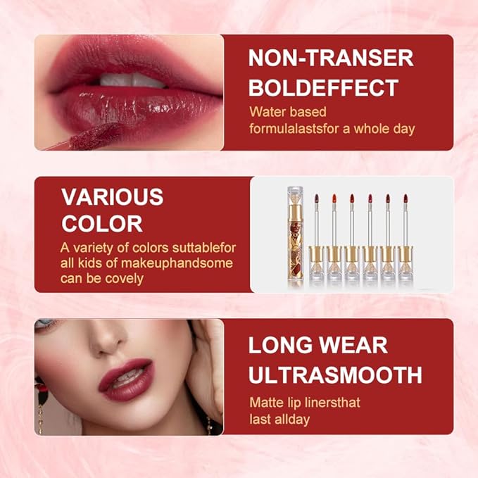 Matte Velvet Lip Stain, Long-Lasting Lip Tint, Waterproof Non-Sticky Lip Color, Transfer-Proof Smudge-Proof Lip Stain, Cloud-Like Soft Blurring Texture with Misty Velvet Finish, Sunset Apricot-84A