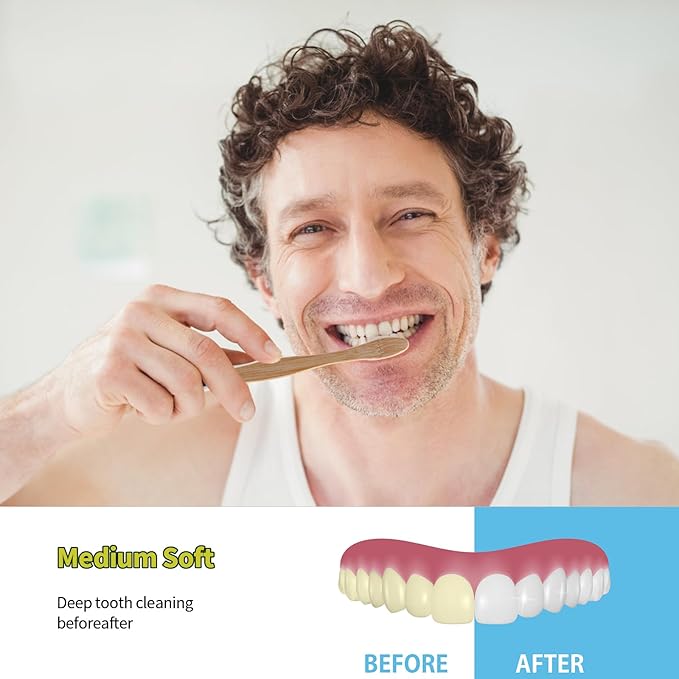 Newday 100 Pack Bamboo Toothbrushes Bulk, Individually Wrapped, BPA Free Soft Bristles Toothbrush, Recycled Packaging, Biodegradable ECO Friendly Toothbrushes for Home Hotel Travel (Black)