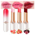 BINGBRUSH Peach Color Changing Lipstick,Moisturizer Long Lasting Lip Care Lip Balm Magic Lip Gloss Lip Tint Stain Gloss Set for Women (3Pcs Peach+Strawberry+ Red Cherries Lipstick)