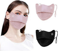 2Pcs UV Face Mask, Sun Masks for Women, Cooling Breathable Face Cover for Outdoors, Washable Reusable