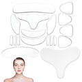 18 Pcs Anti Wrinkle Patches, Reusable Silicone Facial & Neck Wrinkle Patches, Overnight Smoothing Pads for Smile Lines Lips Forehead Chest, Skin-Firming Anti-Aging Skincare