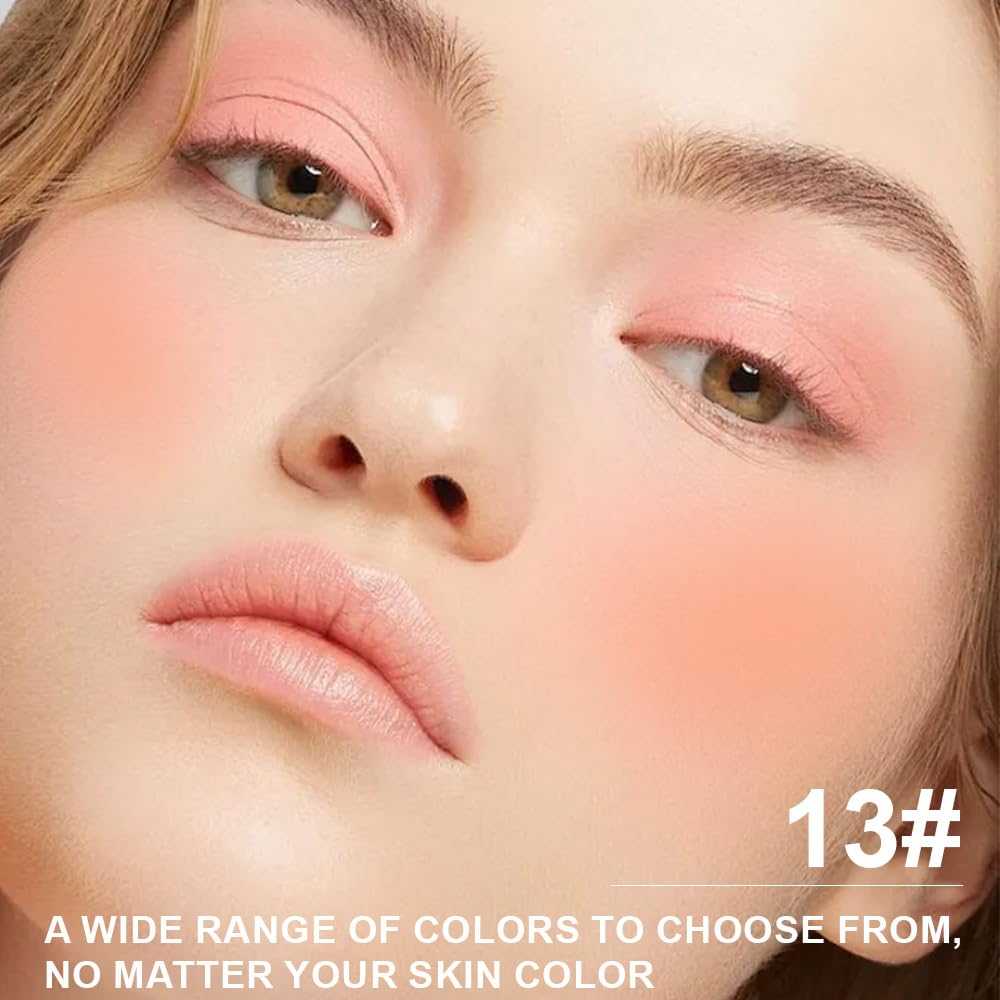 Matte Powder Blush for Cheeks – Long Lasting Natural Face Blusher Makeup, Lightweight Blendable Cheek Color for Women, Vegan & Cruelty-Free – #13 Nude