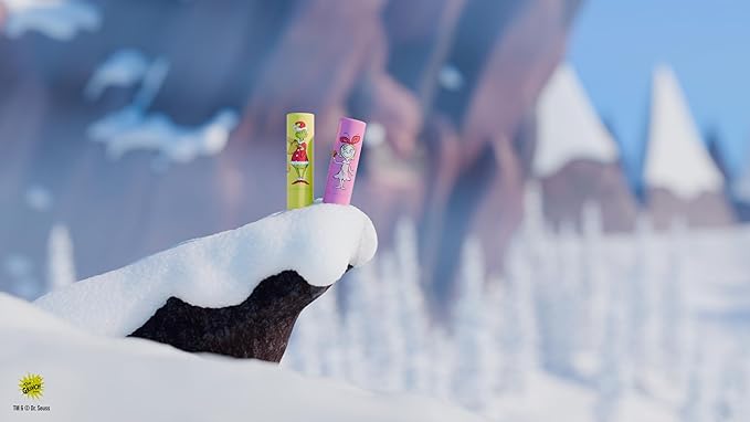 Dr. PawPaw The Grinch Set - Peach Pink and Original - Natural Lip Balm with Aloe Vera - Gluten Free Lip Moisturizer to Soften and Hydrate - 2 pc