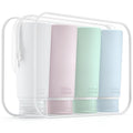 Valourgo Travel Bottles for Toiletries Tsa Approved Travel Size Containers BPA Free Leak Proof Travel Tubes Refillable Liquid Travel Accessories for Cosmetic Shampoo and Lotion Soap for travel, 4Pcs