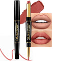 evpct 1Pcs Rose Gold Metallic Lip Liner and Lipstick Set Kit for Women Lips Kit with Lip Liner Lip Stains Long Lasting Waterproof 24 Hour Lipstick and Lip Liners Combo Lipliners Pencil Set 07#