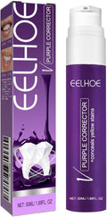 Purple Toothpaste for Teeth Whitening & Enamel Safe - Non-Invasive & Fluoride-Free Formula - Color-Correcting Serum for a Brighter Smile - Neutralizes Yellow Stains-1.69oz