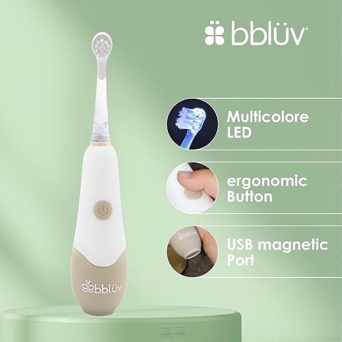 bblüv - Sönik Pro - 4 Stage Sonic Toothbrush for Babies, Infants, Toddlers, and Children - Rechargeable Electric Toothbrush with LED Light and 3 Smart Modes