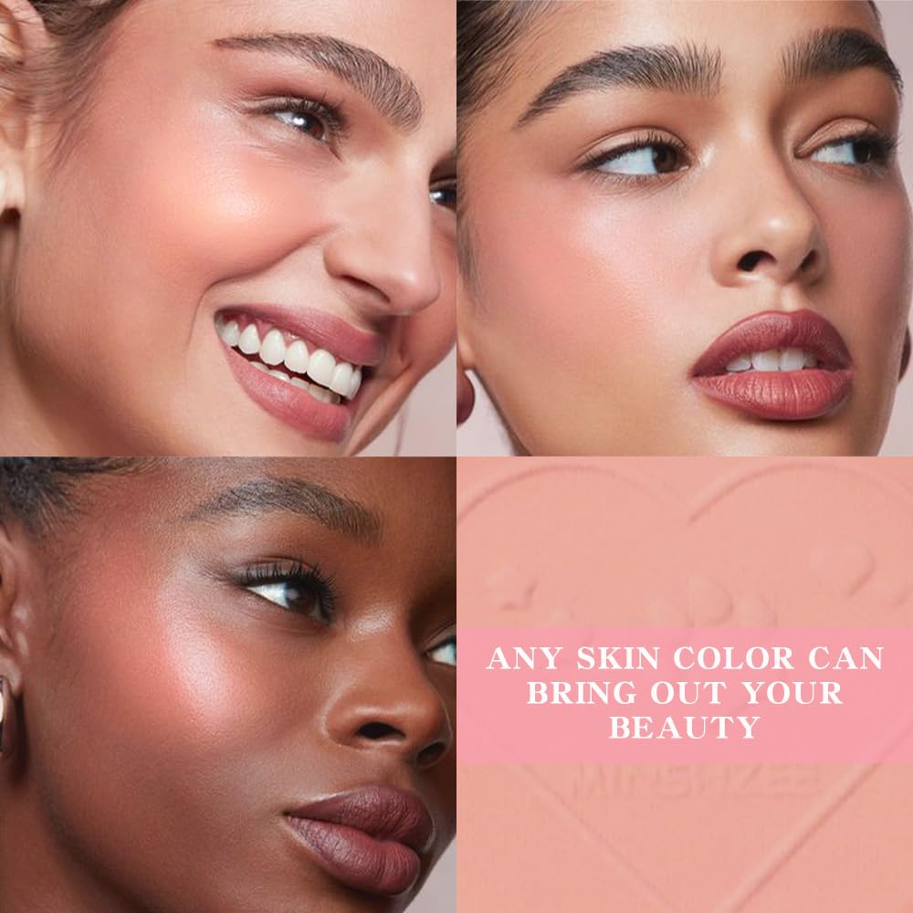 Matte Blush Powder for Cheeks, Cruelty Free Makeup – Long Lasting Natural Face Blusher Makeup, Lightweight Blendable Cheek Color Palette for Women All Skin Tones - #06 Nude Brown