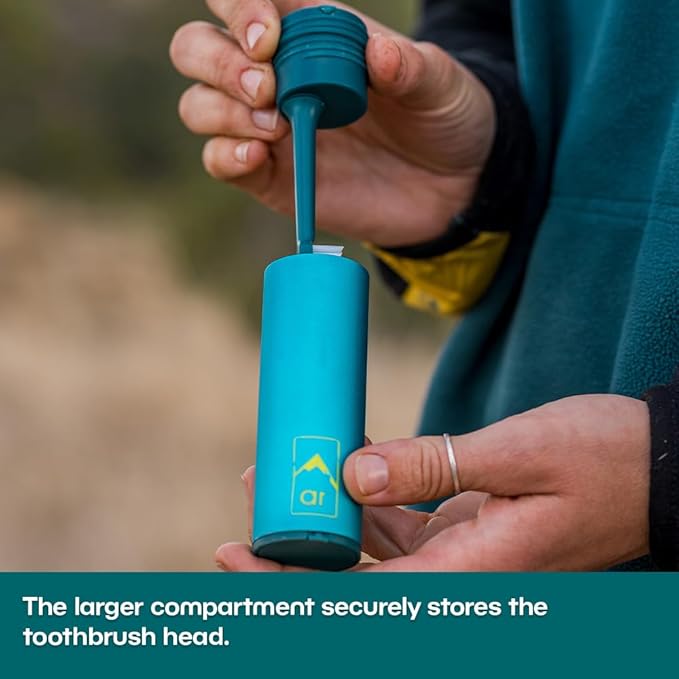 Adventure Ready Tooth Care Capsule - Portable Toothbrush for Hiking, Camping & Travel