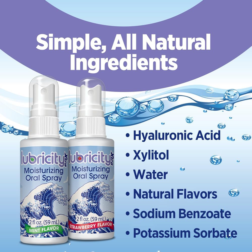Dry Mouth Spray - Advanced Formula - Hyaluronic Acid and Xylitol, Saliva Substitute Moisturizing Oral Spray, The Most Satisfactory Solution in Dry Mouth Products (2 Fl. Oz., Strawberry)